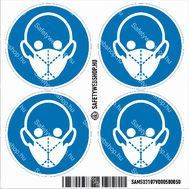 FFP2 maszk használata kötelező! matrica (piktogram) - Image 3