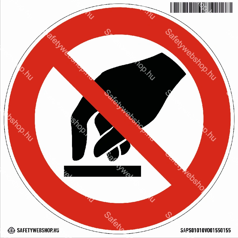 Hozzányúlni tilos! matrica (ISO 7010-P010 piktogram)