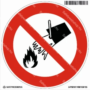 Vízzel oltani tilos! matrica (ISO 7010-P011 piktogram)