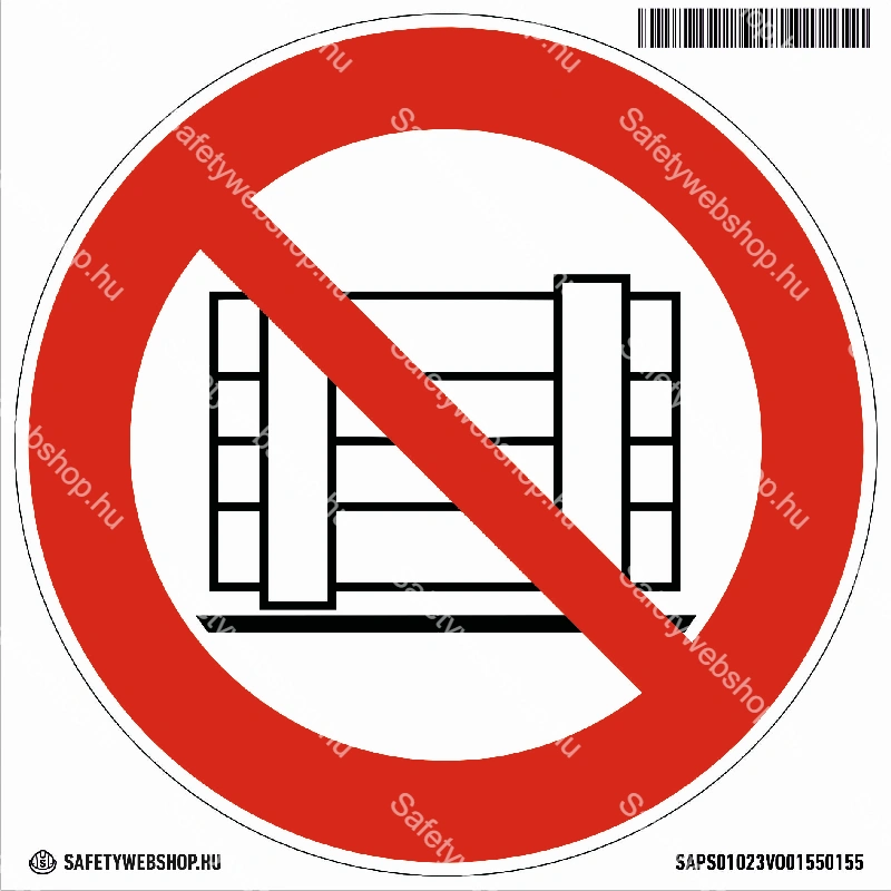 Eltorlaszolni tilos! matrica (ISO 7010-P023 piktogram)