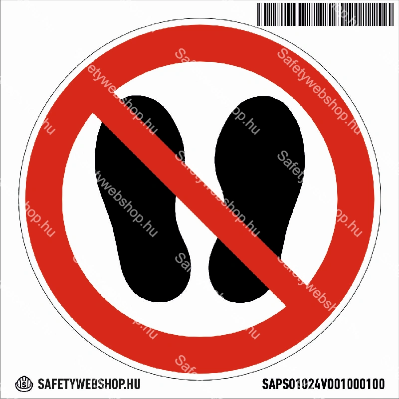 Ide állni, vagy lépni tilos! matrica (ISO 7010-P024 piktogram) - Image 4