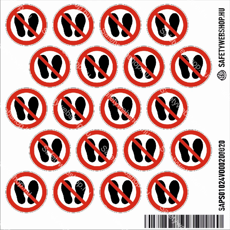 Ide állni, vagy lépni tilos! matrica (ISO 7010-P024 piktogram) - Image 2