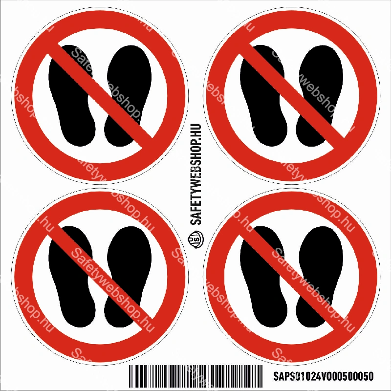 Ide állni, vagy lépni tilos! matrica (ISO 7010-P024 piktogram) - Image 3