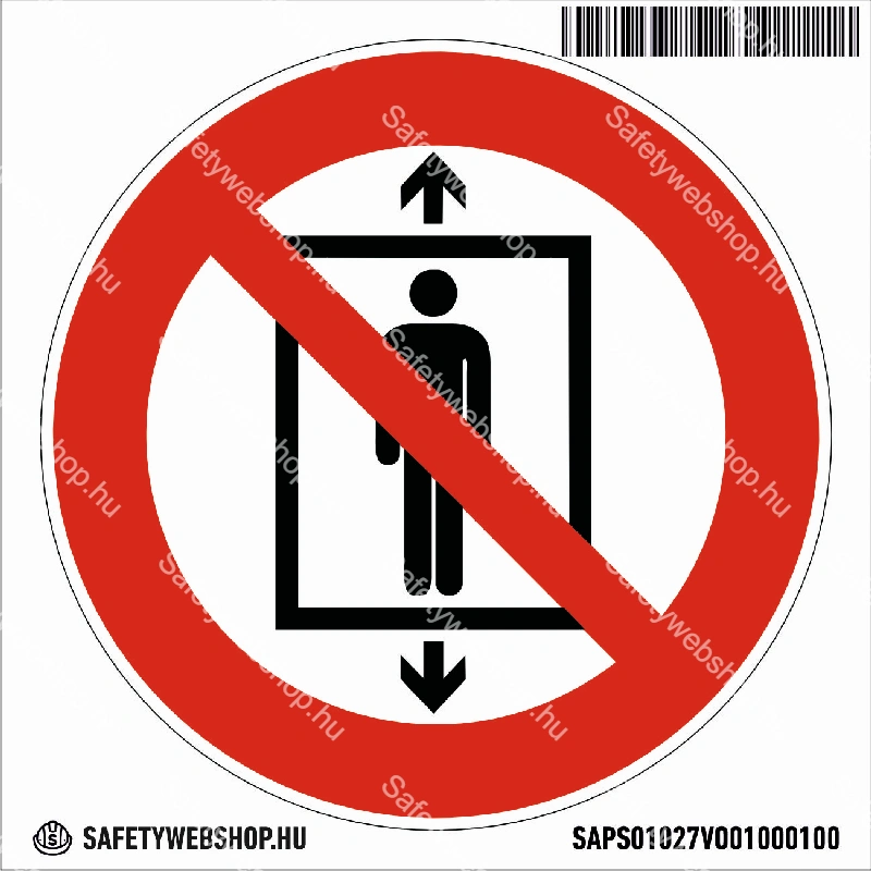 Teherfelvonó! Személyszállítás tilos! matrica (ISO 7010-P027 piktogram) - Image 4