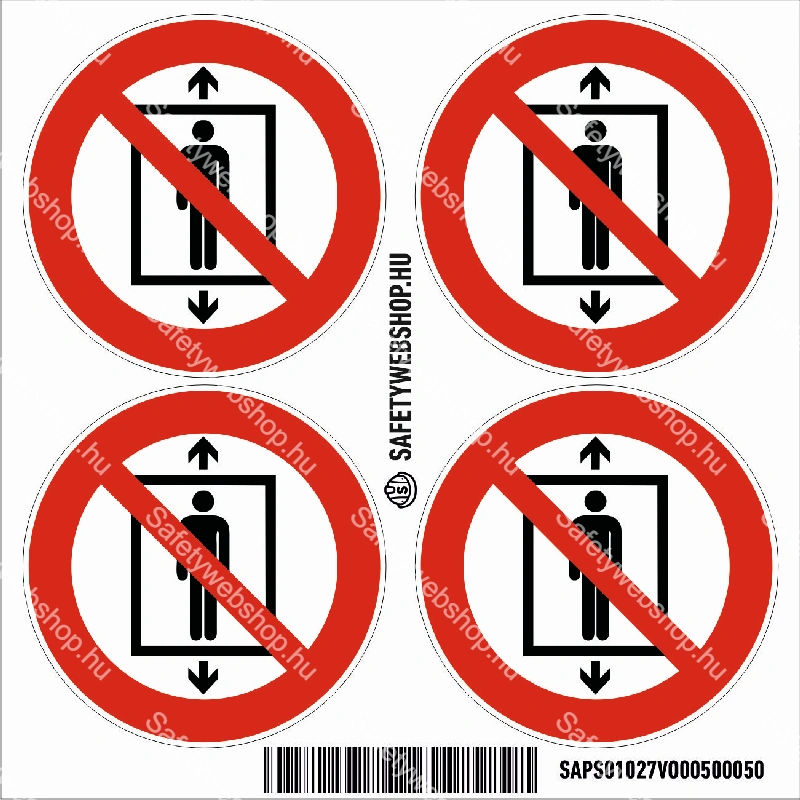 Teherfelvonó! Személyszállítás tilos! matrica (ISO 7010-P027 piktogram) - Image 3