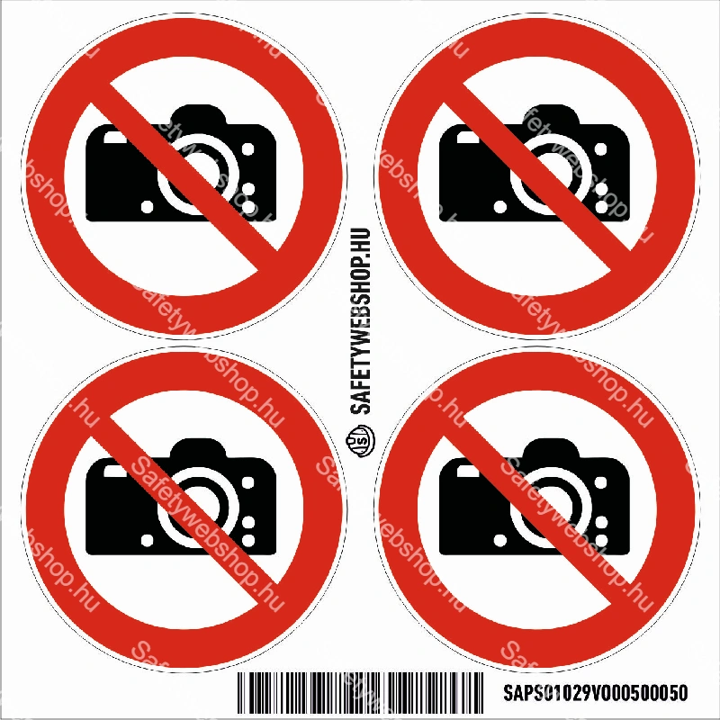 Fényképezni tilos! matrica (ISO 7010-P029 piktogram) - Image 3