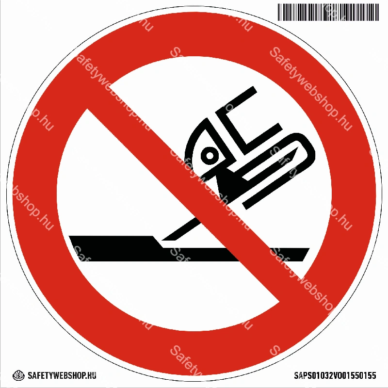 Vágókoronggal csiszolni tilos! matrica (ISO 7010-P032 piktogram)