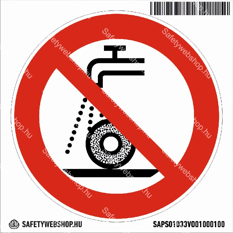 Nedves csiszolás tilos! matrica (ISO 7010-P033 piktogram) - Image 4