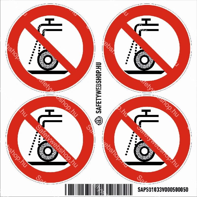 Nedves csiszolás tilos! matrica (ISO 7010-P033 piktogram) - Image 3