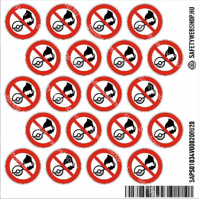 Kézi sarokcsiszolóval használni tilos! matrica (ISO 7010-P034 piktogram) - Image 2
