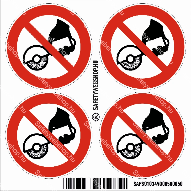Kézi sarokcsiszolóval használni tilos! matrica (ISO 7010-P034 piktogram) - Image 3