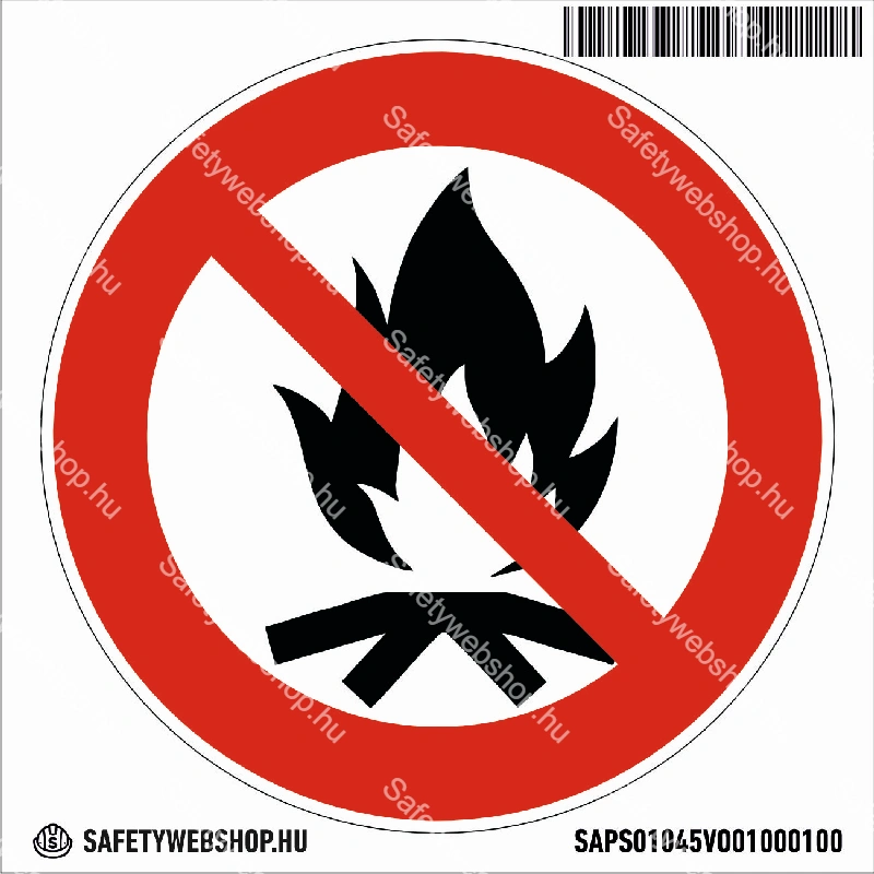 Tábortüzet rakni tilos! matrica (ISO 7010-P045 piktogram) - Image 4