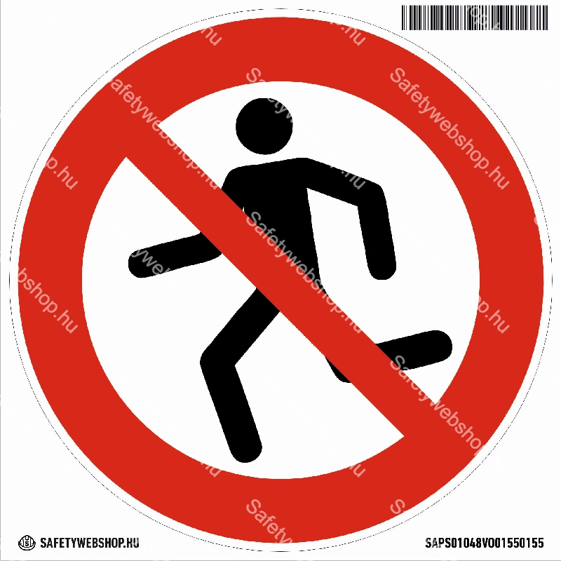 Futni tilos! matrica (ISO 7010-P048 piktogram)