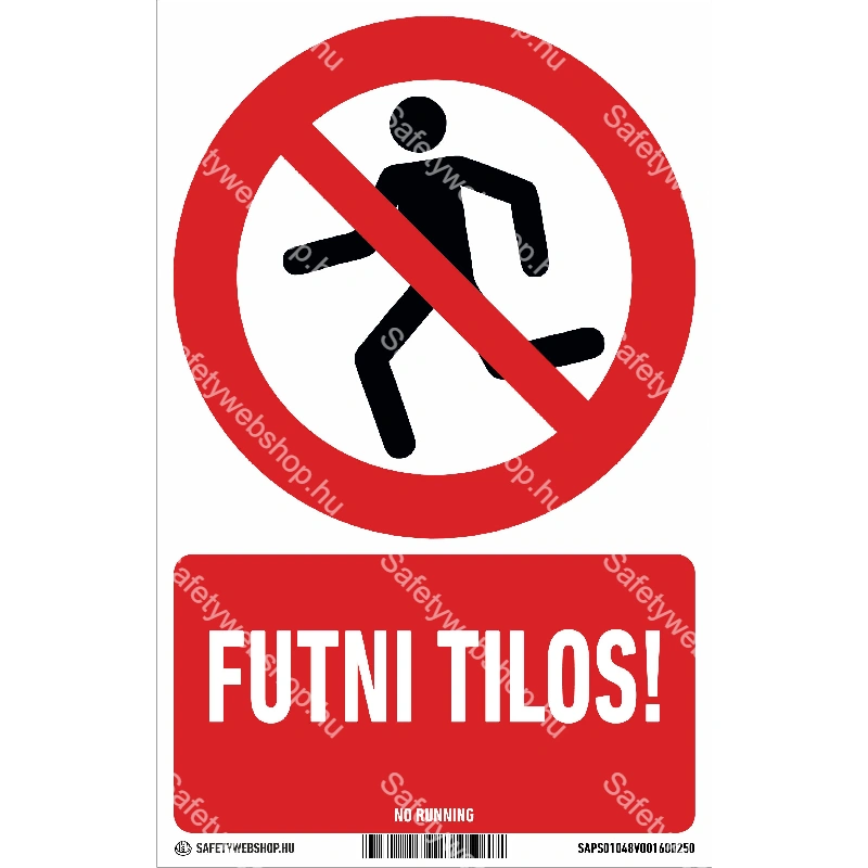 Futni tilos! matrica / tábla (ISO 7010-P048 piktogram + felirat)