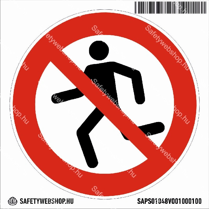 Futni tilos! matrica (ISO 7010-P048 piktogram) - Image 4