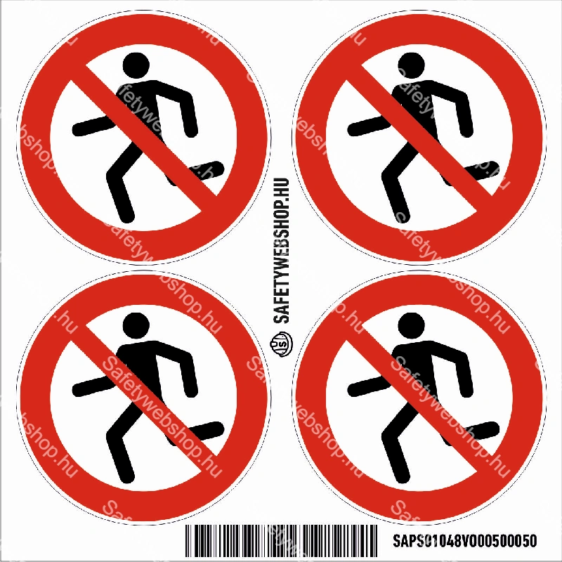 Futni tilos! matrica (ISO 7010-P048 piktogram) - Image 3