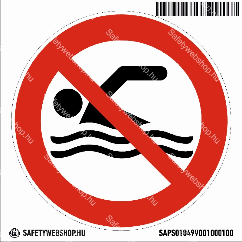 Úszni tilos! matrica (ISO 7010-P049 piktogram) - Image 4