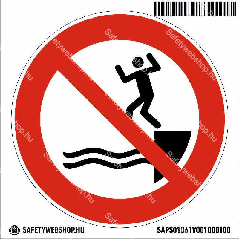 Vízbe ugrani tilos! matrica (ISO 7010-P061 piktogram) - Image 4