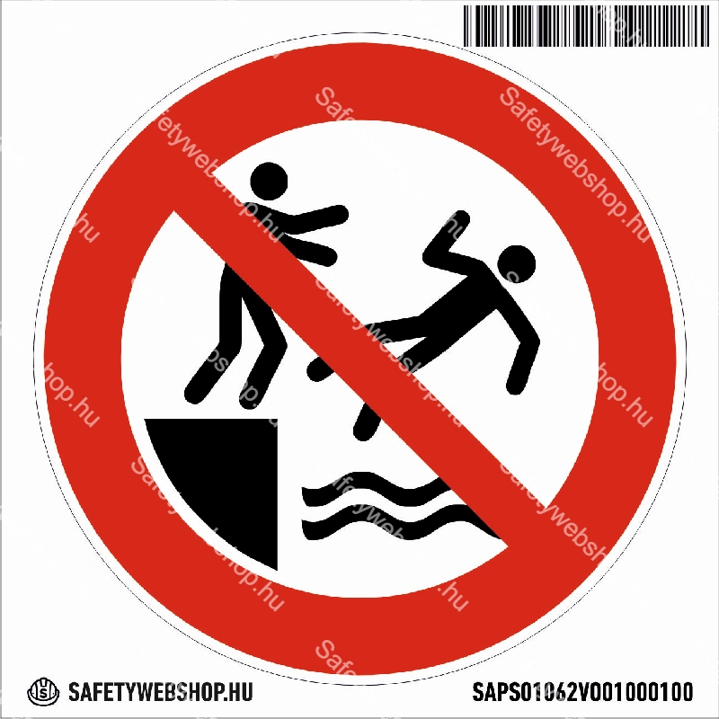 Vízbe lökni tilos! matrica (ISO 7010-P062 piktogram) - Image 4