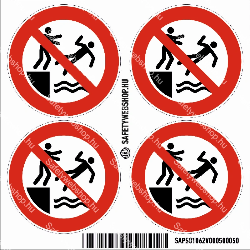 Vízbe lökni tilos! matrica (ISO 7010-P062 piktogram) - Image 3