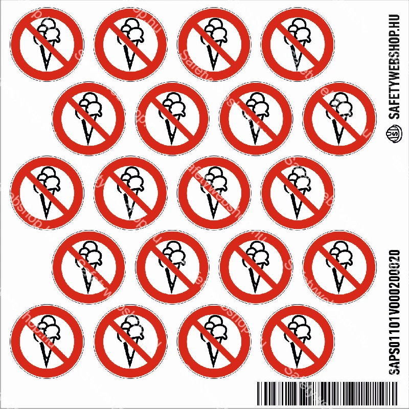 Fagylalttal belépni tilos! matrica (piktogram) - Image 2