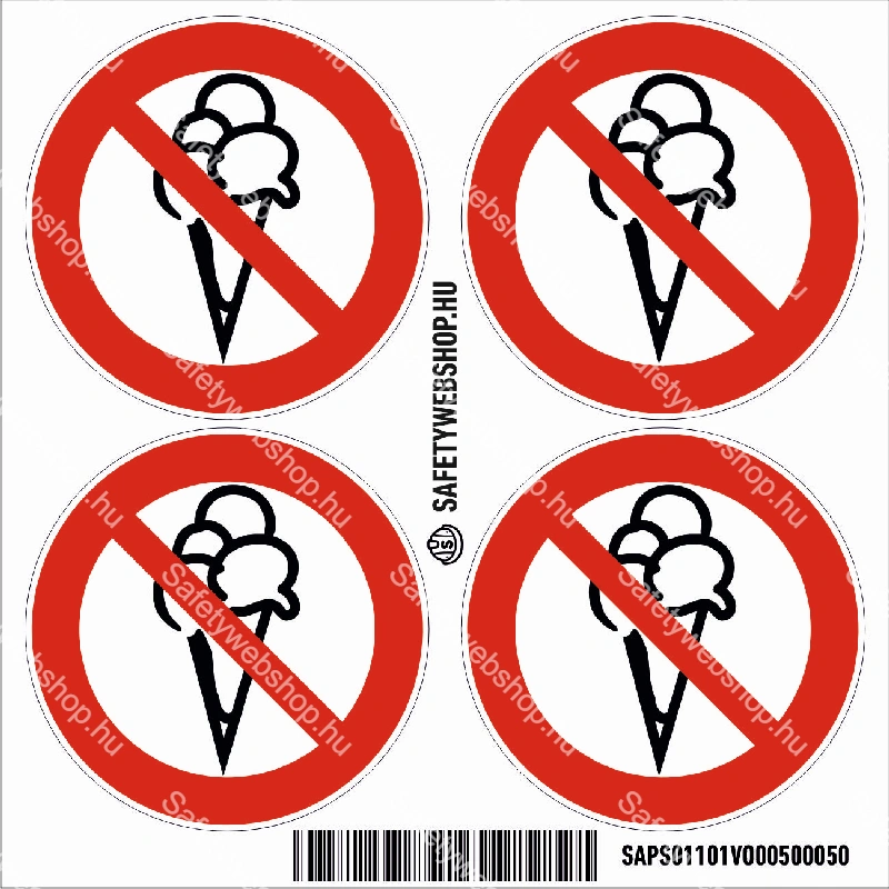 Fagylalttal belépni tilos! matrica (piktogram) - Image 3