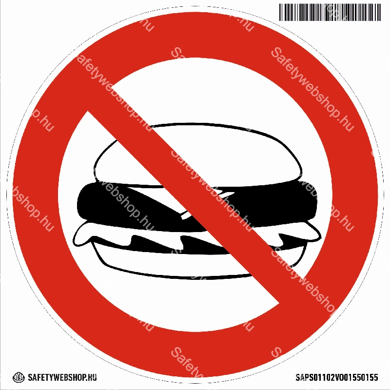 Ételt bevinni tilos! matrica (piktogram)