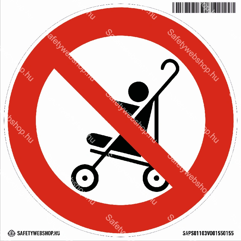 Babakocsival bemenni tilos! matrica (piktogram)
