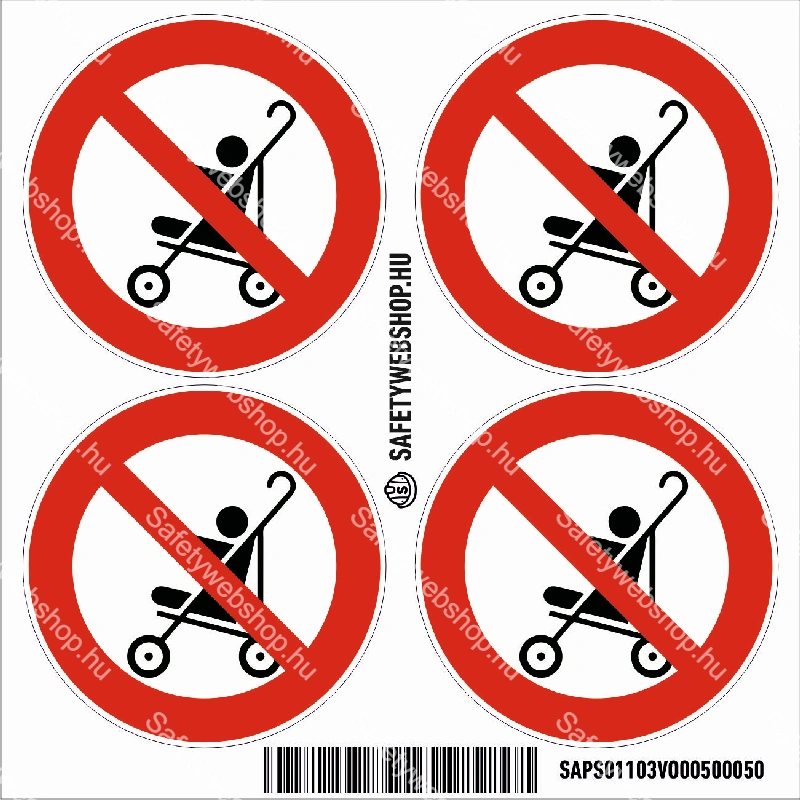 Babakocsival bemenni tilos! matrica (piktogram) - Image 3