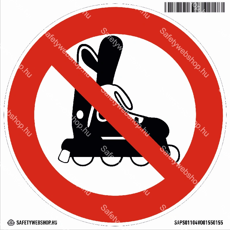 Görkorcsolyázni tilos! matrica (piktogram)