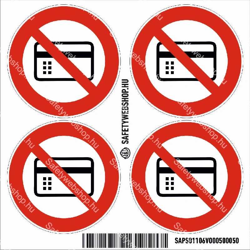 Mágneses vagy elektromos adathordozóval belépni tilos! matrica (piktogram) - Image 3