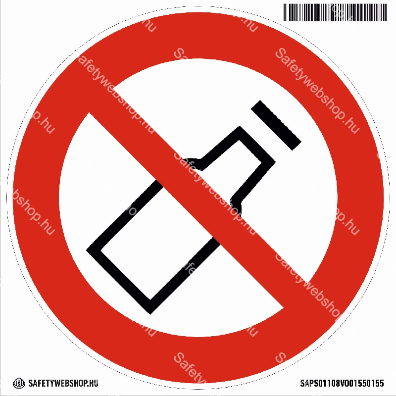 Üveget kidobni tilos! matrica (piktogram)