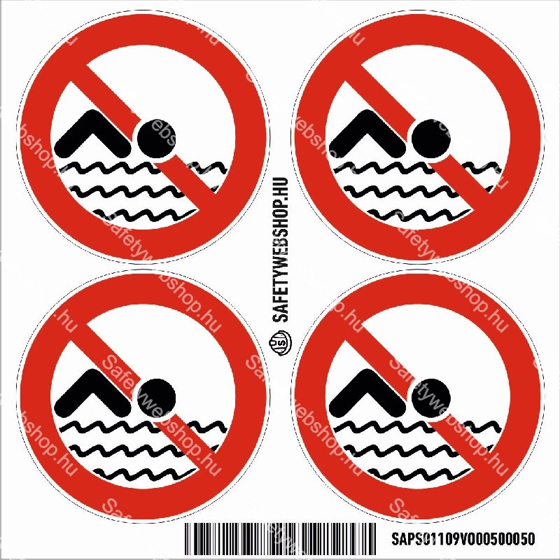 Fürödni tilos! matrica (piktogram) - Image 3