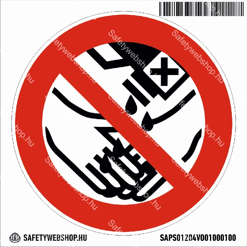Oldószerrel kezet mosni tilos! matrica (piktogram) - Image 4
