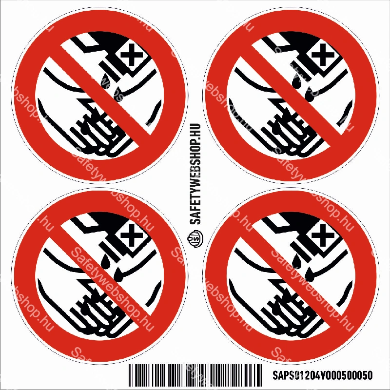 Oldószerrel kezet mosni tilos! matrica (piktogram) - Image 3