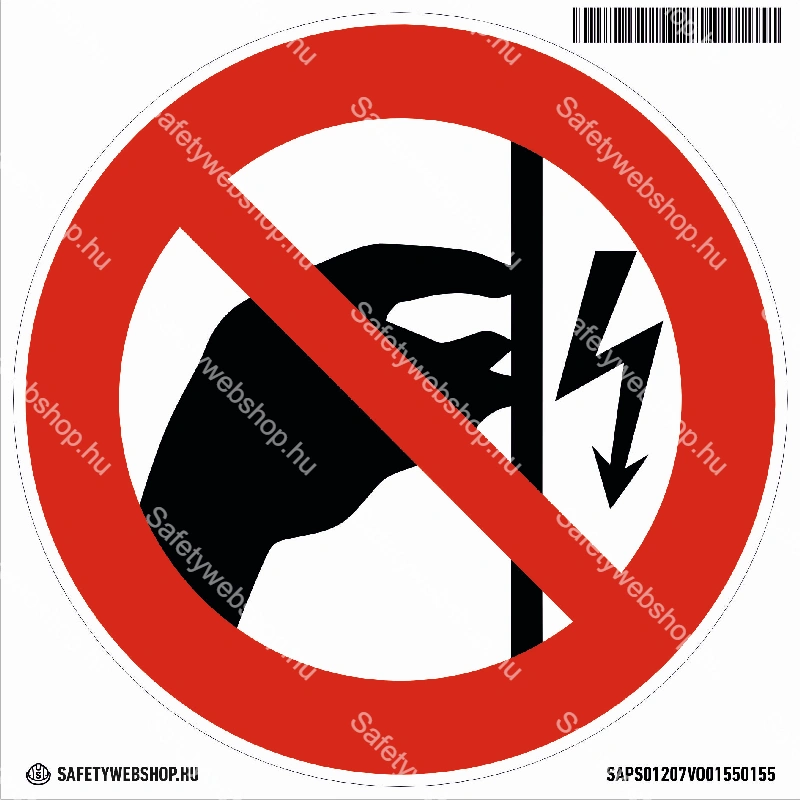 Feszültség alatt! Megérinteni tilos! matrica (piktogram)