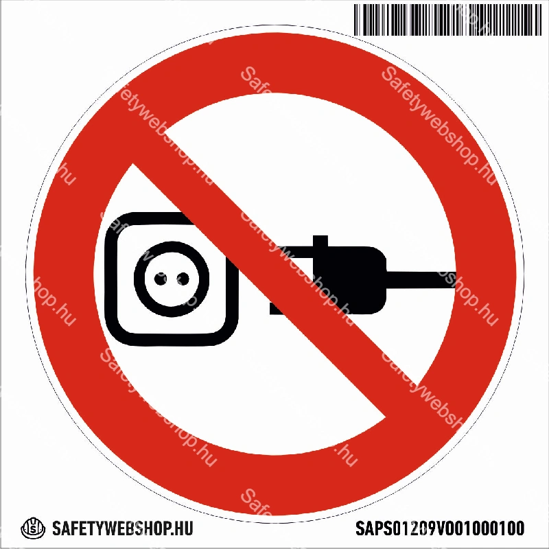 Vezetéknél fogva kihúzni tilos! matrica (piktogram) - Image 4