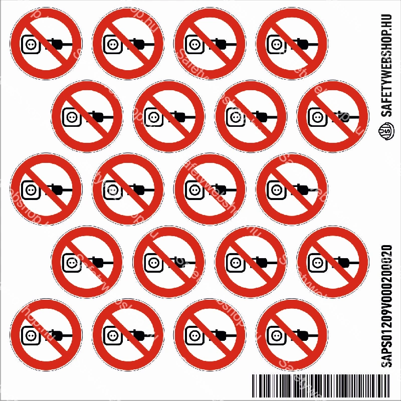 Vezetéknél fogva kihúzni tilos! matrica (piktogram) - Image 2