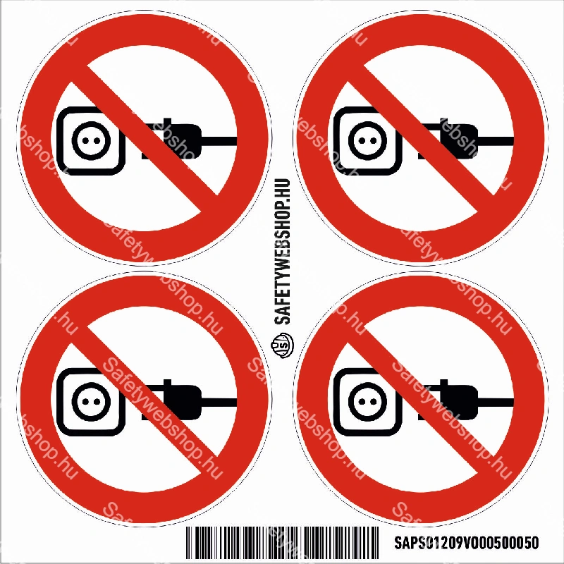 Vezetéknél fogva kihúzni tilos! matrica (piktogram) - Image 3