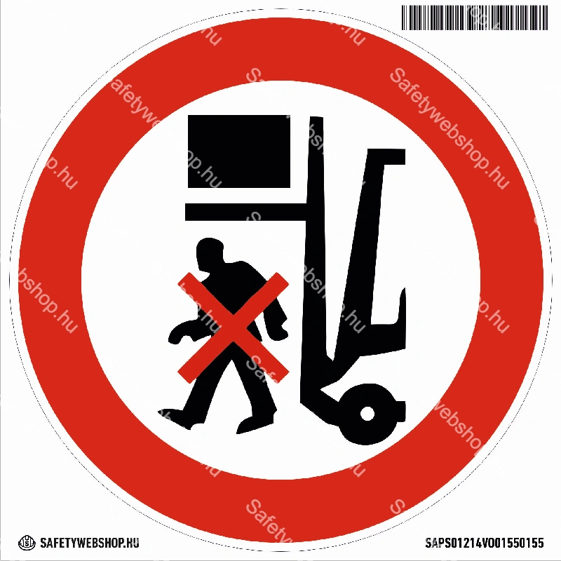 Felemelt teher alatt tartózkodni tilos! matrica (piktogram)