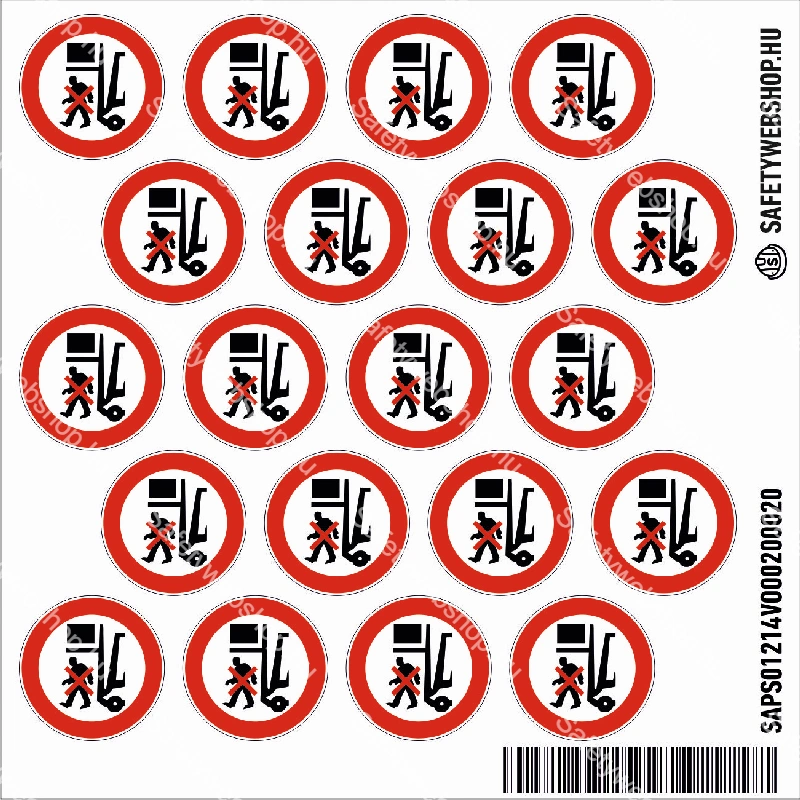 Felemelt teher alatt tartózkodni tilos! matrica (piktogram) - Image 2