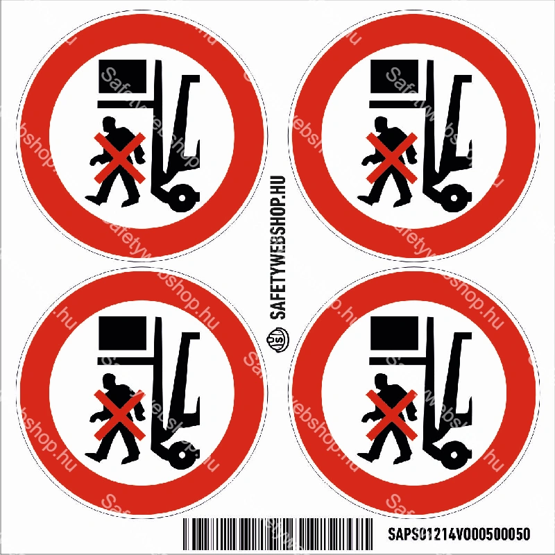 Felemelt teher alatt tartózkodni tilos! matrica (piktogram) - Image 3