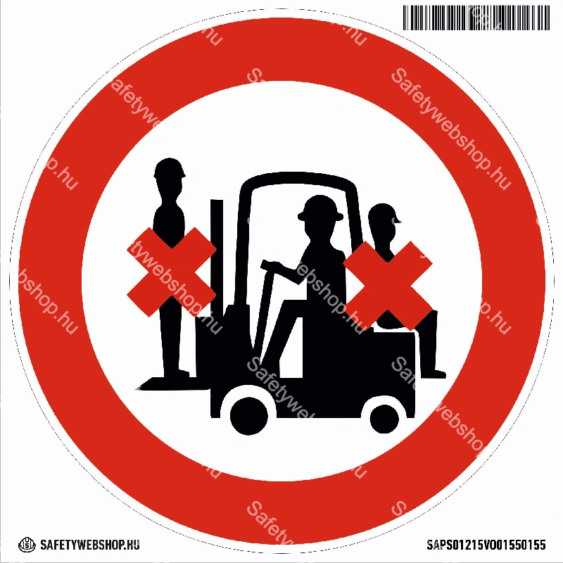 Személyt szállítani tilos! matrica (piktogram)