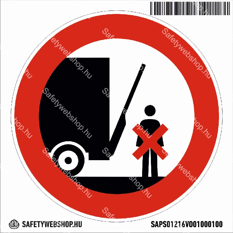 Emelőfal alatt tartózkodni tilos! matrica (piktogram) - Image 4