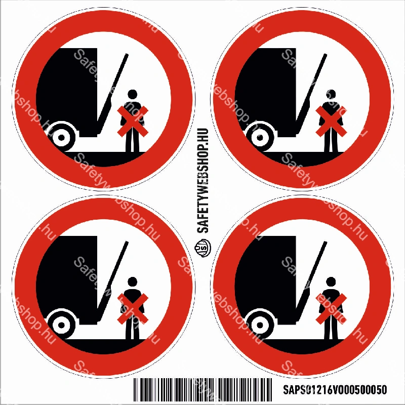 Emelőfal alatt tartózkodni tilos! matrica (piktogram) - Image 3