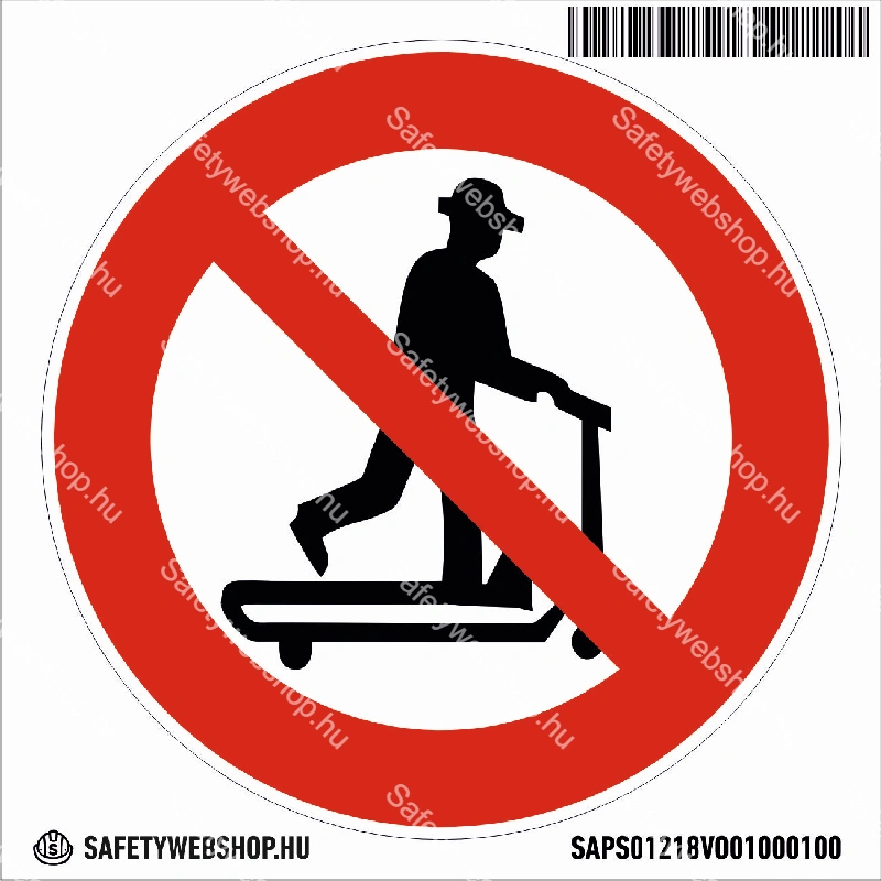 Anyagmozgató gépen közlekedni tilos! matrica (piktogram) - Image 4