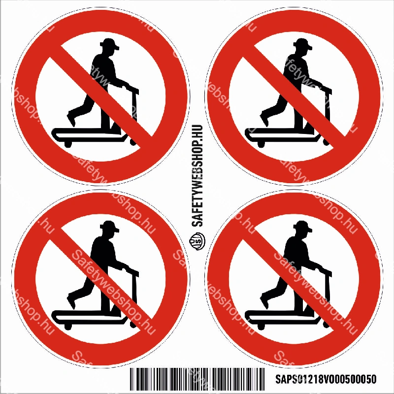 Anyagmozgató gépen közlekedni tilos! matrica (piktogram) - Image 3