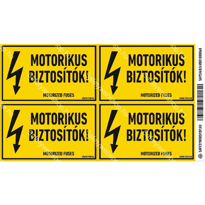Motorikus biztosítók! matrica / tábla - Image 2