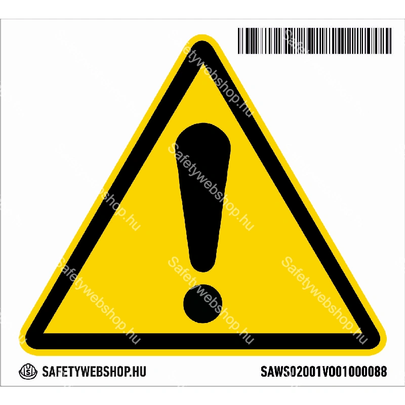 Általános veszély! matrica (ISO 7010-W001 piktogram) - Image 4