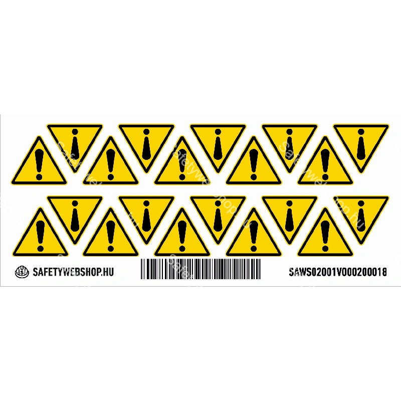 Általános veszély! matrica (ISO 7010-W001 piktogram) - Image 2